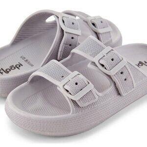 NWT - Floopi Callie Cloud Slides - Grey Size 8